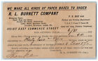 1911 R  L  Burnett Company San Antonio Texas Tx Posted Antique Postal Card
