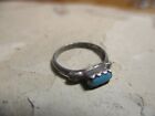 Navajo Sterling Silver Turquoise Baby Toddler Small Child Ring Sz  25