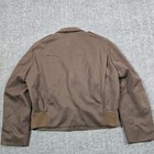 Vtg Military Ike Cropped Jacket Mens 42 Twill Lined Pockets Epaulettes Army Wwii