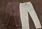 Denim Straight Leg Jeans Set Dark Blue Light Blue Elastic Waist 18-24 Months
