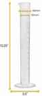 Eisco Labs 250ml Graduated Cylinder  Class B - Polypropylene