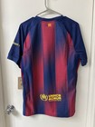 Nike Fc Barcelona Men   s Soccer Jersey Size M Blue red Brand New Authentic