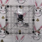 Xxl Scrap Fabric 12x22 Sparkle Bunnies On White Easter Spring Oop Htf  1 32 Ship
