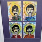 Beatles Watercolor Original Band Art Signed Water Color 2016 Painting 12x9   