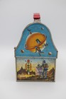 Vintage 1960 Thermos Space Dometop Metal Lunch Box Rocket Astronaut Sci Fi
