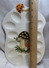 Vintage 1976 Sears Merry Mushroom Deviled Egg Tray Plate Has Tiny Chip In Corner