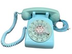 Vtg 60s Mcm Western Electric Aqua Blue C d 500 Rotary Dial Phone Turquoise Read