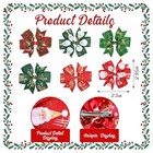 6 Pcs Christmas Hair Clips For Women Red And Green Plaid Christmas Hair Style B