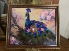 One Of A Kind Framed Jewelry Embellished Framed Baby Girl  Peacock Wall Art