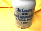 German Wwii Remembering My Service 3 R Barracks Fest Lidded Beer Stein -c 1938