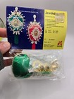 Leewards Jeweled Classic Green Sequin Bead Vintage Christmas Ornament Kit