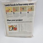 Vintage Cm Latch Hook Rug Erica s Autumn Garden Columbia Minerva 36 x24  New