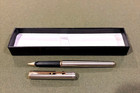 Nos Vintage Parker 180 Flighter Stainless Gold Trim Fountain Pen Usa