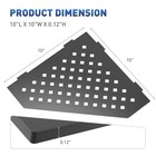 Lives Corner Shower Shelf 2 Pcs 304 Stainless Steel Tiled Wall Black Square