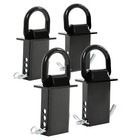 2 x4  Heavy Duty Trailer Adjustable Stake Pocket D Ring Zinc Coated 16200lbs