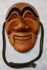 Korean Hahoe Yangban Mask Hand Carved Wood Traditional Folk Art Movable Jaw