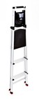 Rubbermaid 3-step Ladder  Aluminum Lightweight Folding Step Stool With Silver