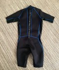 O neill 2mm Springsuit Shorty Wetsuit Men s Size Large Black   Blue 7319 Euc