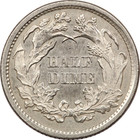 1870 Seated Liberty Half Dime H10c  Uncirculated Bu  Cleaned