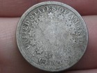 1867 Shield Nickel 5 Cent Piece- No Rays  Without Rays  About Good Details