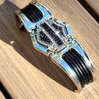 2017 Harley-davidson Women   s Shameless Embellished Rinestone Cuff Bracelet Xs s