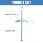 Heavy Duty 3 16  X 4  Inch Toggle Bolts  36 Pack  Wall Anchors Drywall Butterfly