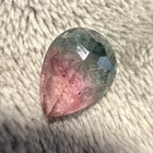 Bi Color Fluorite Faceted Crystal Pink Green Mini Natural Stone