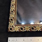 Vintage Mirrored Vanity Perfume Tray Bejeweled Enamel Design 12x10 5    Freeship 