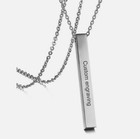 Personalised Custom Free Engraved Vertical Bar Necklace  Name Date  Gift For Her