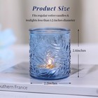 24 Pcs Blue Votive Candle Holders  Tea Light Candle Holder For Wedding Center   