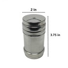 Set Of 2 Stainless Steel Salt And Pepper Shaker Seasoning Cans W  Rotating Cover