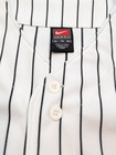 Vintage Team Nike Blank Baseball Jersey Mens Xl White Pinstripe Swoosh Logo