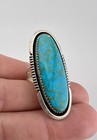 Huge Vintage Navajo Sterling Silver High Grade Royston Turquoise Ring 1 75 