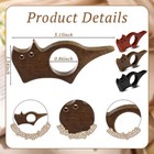 Motimind 3 Pcs Wooden Thumb Book Page Holder Wooden Thumb Bookmark For Readin   