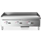 36  Commercial Nature Gas Griddle 90000btu U-shaped 3 Burners Liquid Propane