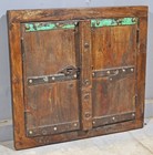 Antique Wooden Large Wall D  cor Windiow Panel With Frame Original Old