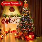 Artificial Christmas Tree Xmas Led Lights Metal Stand 5ft Holiday Decoration