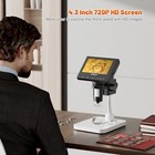 Lcd Digital Coin Microscope 1000x  Coin Magnifier With 8 Adjustable Led Lights