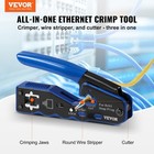 Vevor Rj45 Crimper Tool Kit Cat5e cat6 cat6a Wire Stripper Network Tester New