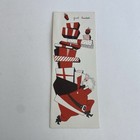 Vintage Mid Century Christmas Greeting Card Santa Claus With A Stack Of Gifts