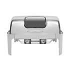 13qt Roll Top Chafing Dish Buffet Set For Catering Events Party  Silver