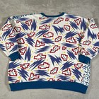 Vintage Abstract Art Sweatshirt Size M l Multicolor Pullover Geometric Unisex
