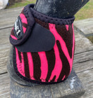 Tough 1 Extreme No Turn Neoprene Vented Overreach  bell Boots Large Pink Zebra