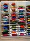 Dmc Embroidery Floss Cross Stitch Thread Boxed Over 100 Cards   Storage Box
