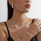 Crystal Jewelry Set With Necklace Bracelet Earrings Women s Gift Prom Costume