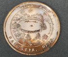 1960   s Large 3    Metal Lincoln Penny Coin Token Blue Hole Castalia Sandusky Ohio