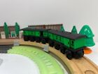 Wooden Railway  Compatible Green Box Cars  Custom Made  Thomas   Friends Brio