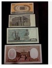Italy 1962-1969  500 1000 5000 10 000 Lire   Banknotes Lot Of 4  Unc