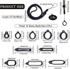E- Vaping Lanyard   Necklace 18pc Set With Silicone Rubber Rings Loss Prevention