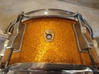 Vintage Ludwig 1966 Jazz Festival Snare Drum Gold Sparkle Excellent Original  